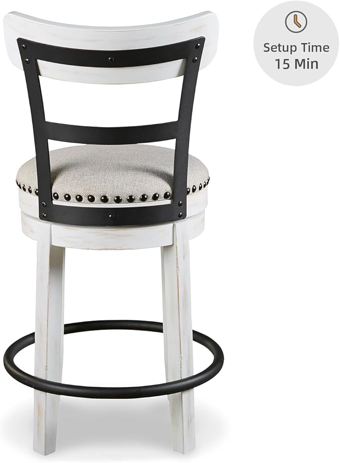 Signature Design by Ashley Valebeck 24.5" Modern Swivel Counter Height Barstool - Image 9