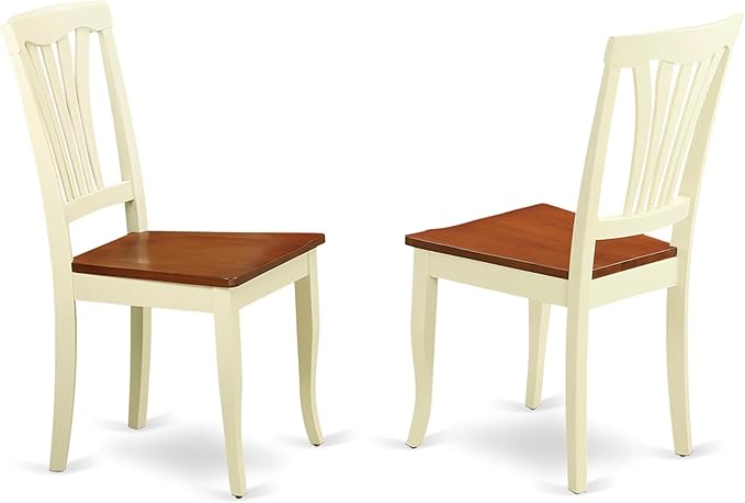 East West Furniture MZAV5-WHI-W 5 Piece Kitchen Table & Chairs Set Includes a - Image 4