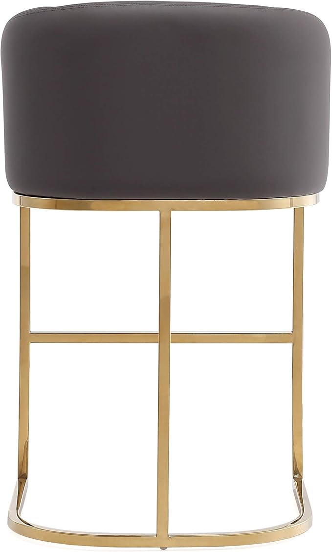 Manhattan Comfort Louvre 26 Inch Mid Century Modern Counter Height Bar Stools - Image 8