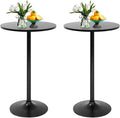 FDW Pub Table 40 Inch Height Cocktail Table Round Bistro Bar Table by FDW