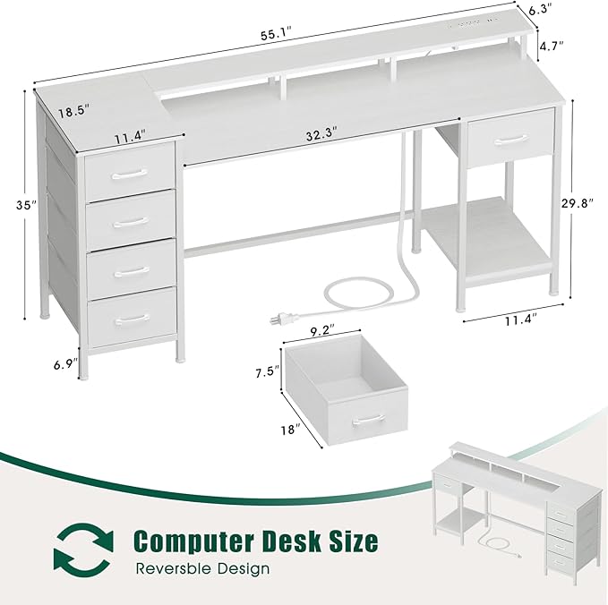 55 Inch Computer Gaming Desk - Image 3
