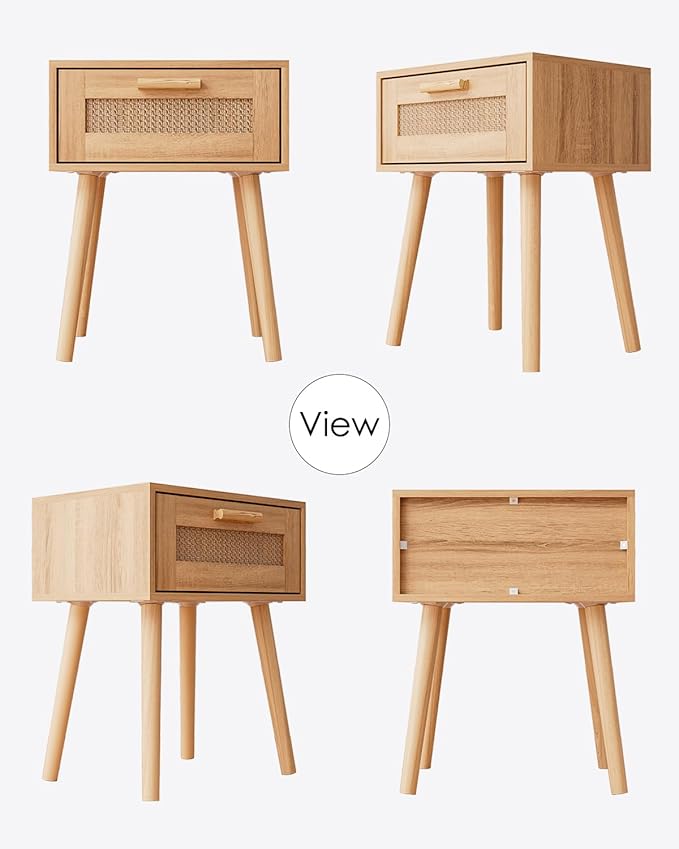 Rattan Nightstand, Small Night Stand, Side Table - Image 9