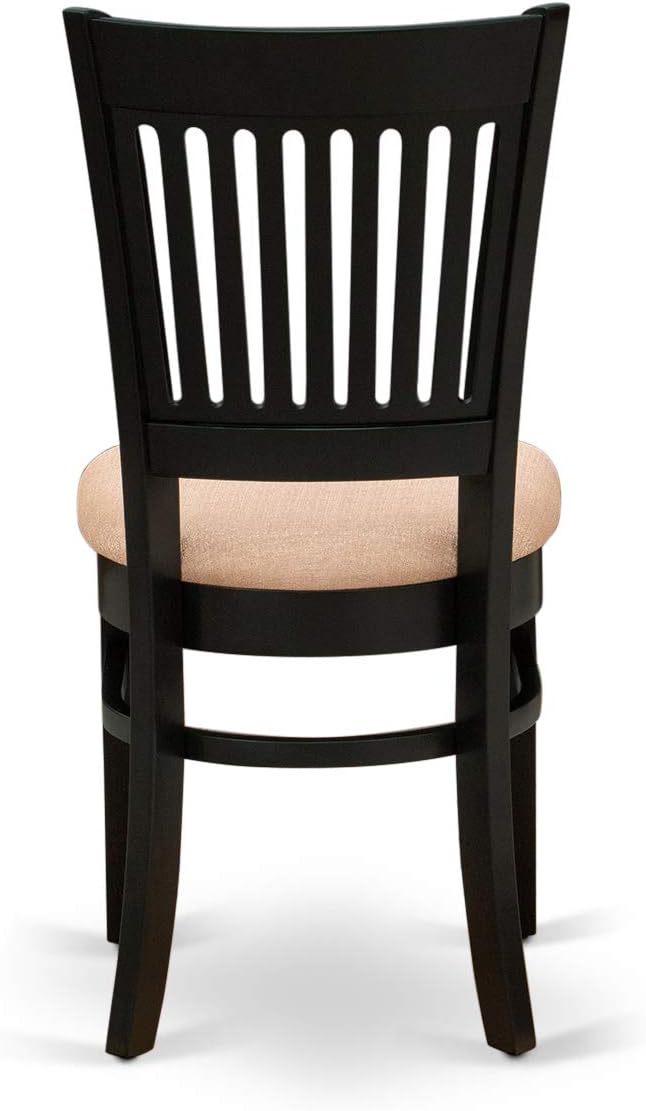 East West Furniture DLVA5-BLK-C 5 Piece Dining Table Set - Image 10