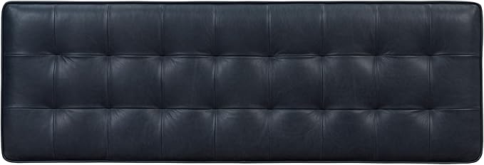 POLY & BARK 55" Tufted Leather Bed Bench - Image 5