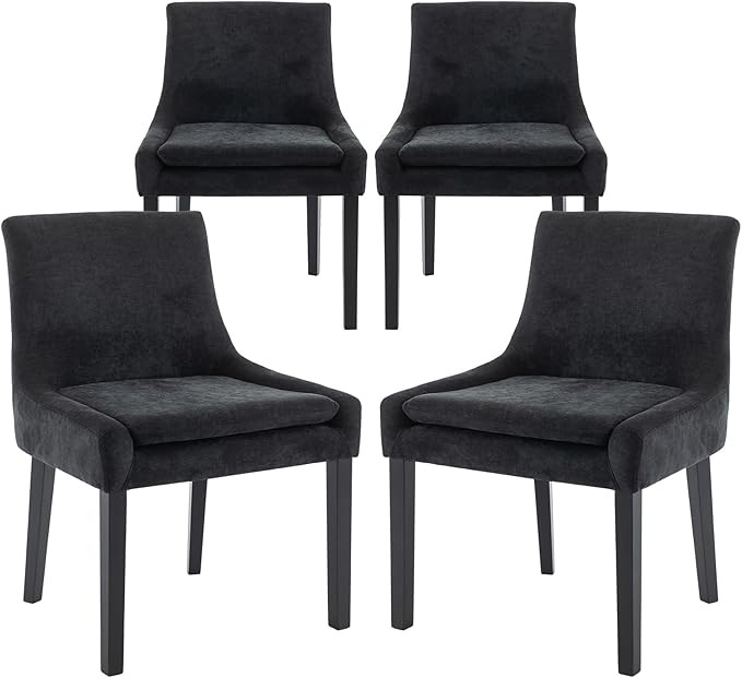 COLAMY Modern Dining Chairs Set of 4, Upholstered Corduroy Accent Side Leisure by COLAMYINC