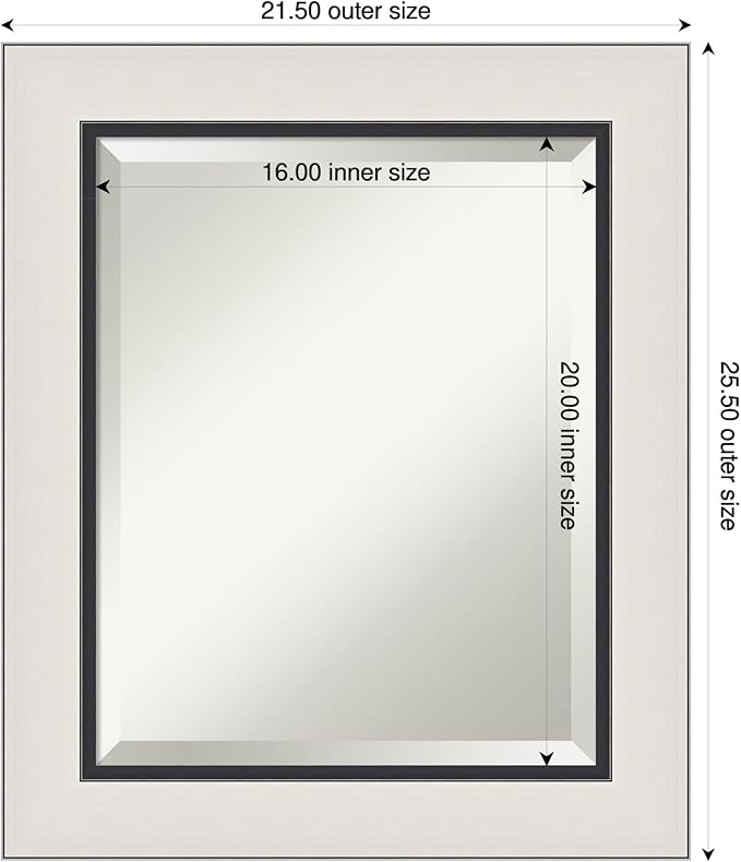 Amanti Art Silver Bathroom Mirror - Image 3