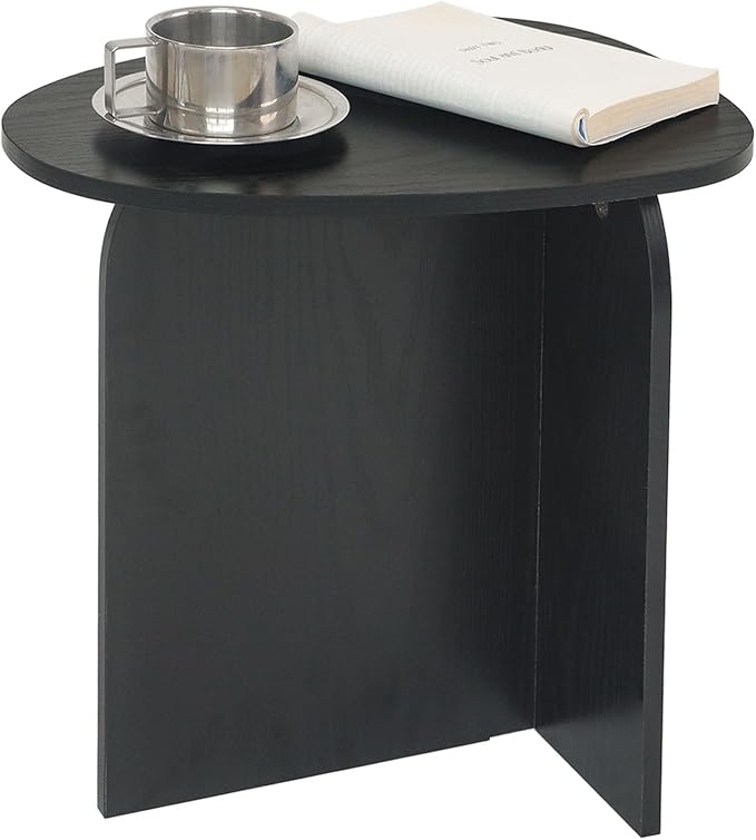 AWASEN Black Side Table, Small Triangle End Table Living Room, Modern Accent by AWASEN