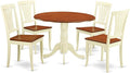 East West Furniture DLAV5-BMK-W 5 Piece Kitchen Table Set by EastWestFurniture