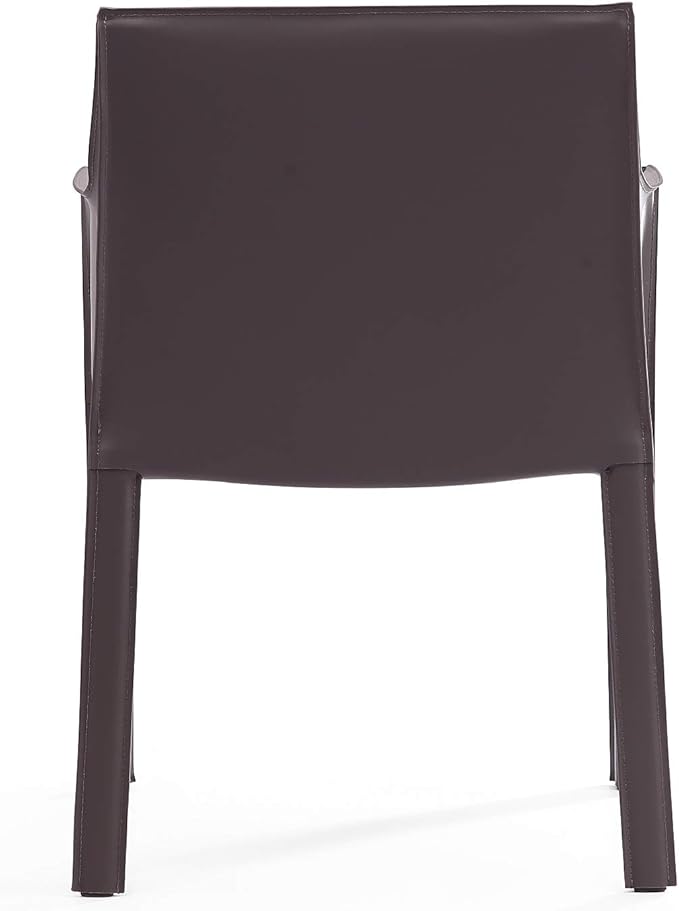 Manhattan Comfort Vogue Modern Faux Leather Dining Chairs, Metal Frame - Image 5