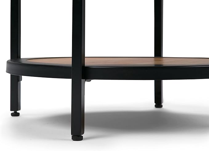 SIMPLIHOME Jenna Industrial 18 inch Wide Metal Round Accent Side Table in - Image 8