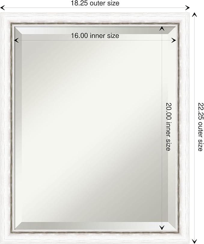 Amanti Art White Bathroom Mirror - Image 4