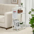 Narrow Side Table, Skinny Small End Tables by Zexvida