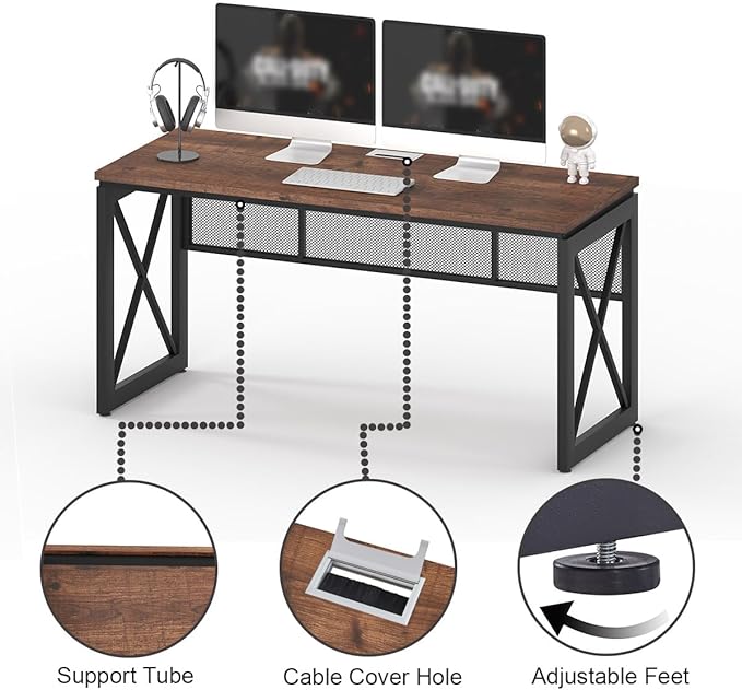BON AUGURE 60 Inch Computer Desk - Image 5