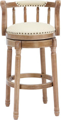 CozyRain Bar Stools Modern Swivel Barstools, Kitchen Counter Genuine Leather by CozyRain
