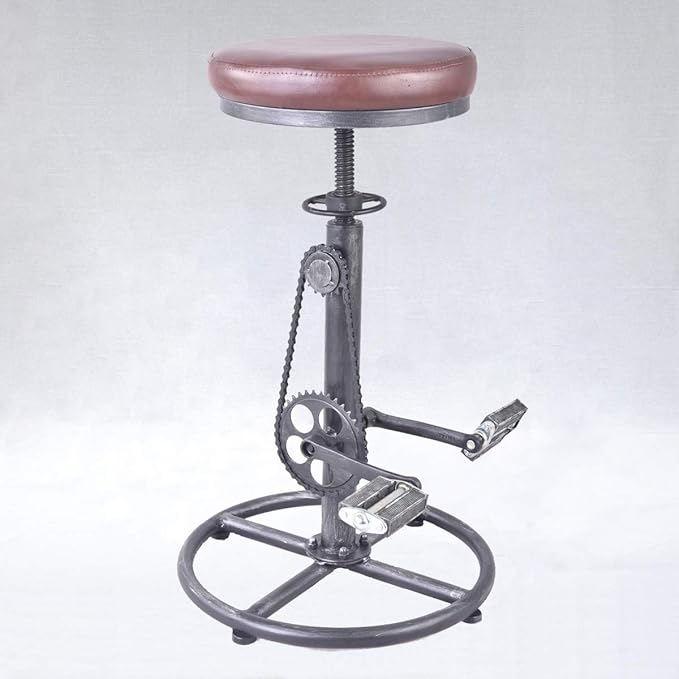 Topower Vintage DIY Bar Stool Bicycle Chain Iron Pedal Retro Industrial Height - Image 8