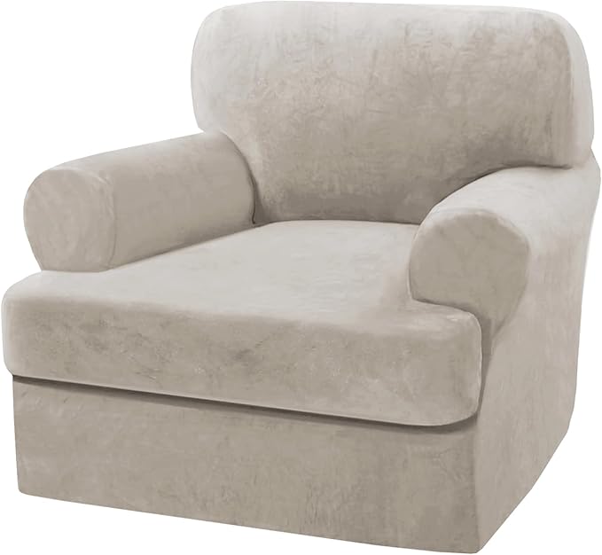 H.VERSAILTEX Sofa Cover 2 Piece T Cushion Armchair Slipcovers Thick Velvet by HVERSAILTEX