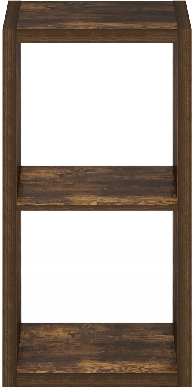 Furinno Cubicle Open Back Decorative Cube Storage Organizer, Amber Pine - Image 9