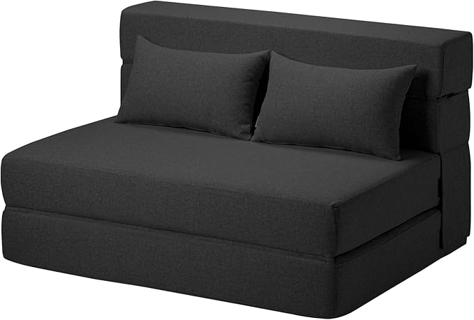 Folding Sofa Bed with Pillows- Convertible Chair Floor Couch & Sleeping Mattress by SUYOLS