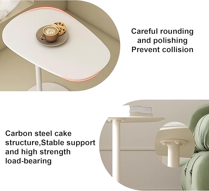 Modern Metal Side Table C Shaped End Table - Image 4