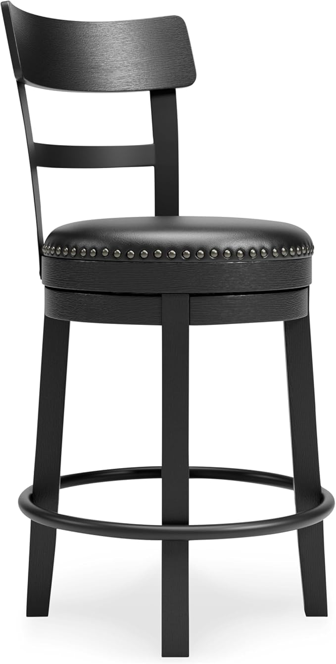 Signature Design by Ashley Valebeck 30.38" Casual Pub Height Upholstered Swivel by SignatureDesignbyAshley