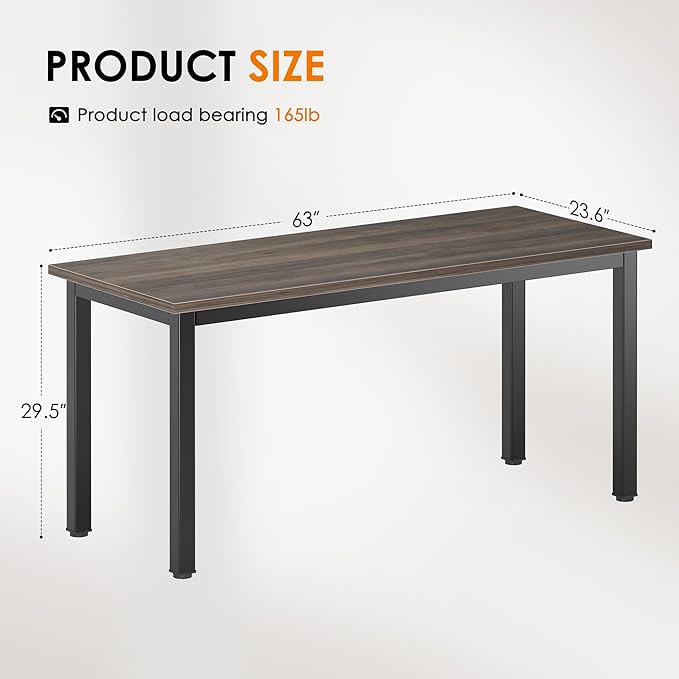 DlandHome Computer Desk Home Office Table Writing Desk Study Table Gaming Desk - Image 3
