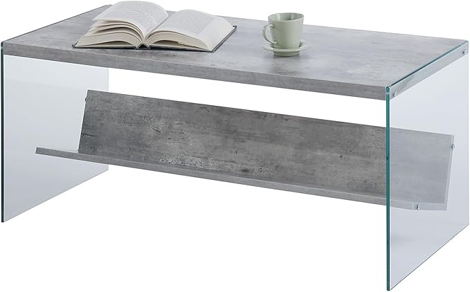 Convenience Concepts SoHo Modern Living Storage Shelf, Contemporary Coffee Table - Image 4