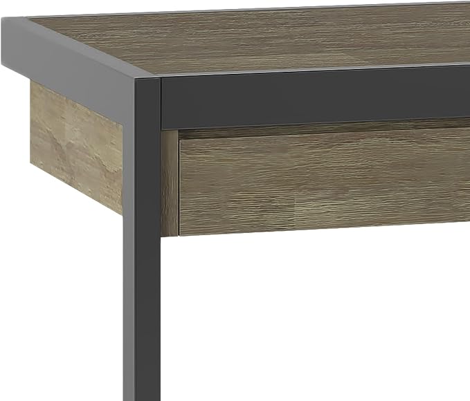 SIMPLIHOME Erina SOLID ACACIA WOOD Industrial 60 inch Wide Writing Office Desk - Image 7