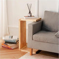 C Shaped End Table, Solid Wood C Side Table by Unknown