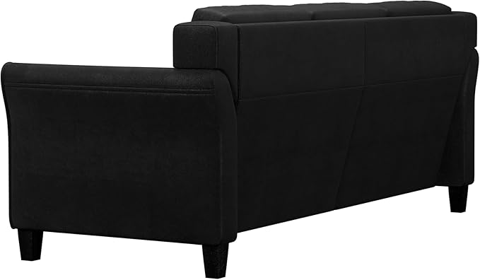 Lifestyle Solutions Harrington Sofa Upholstered Microfiber Fabric Curved Arms - Image 7