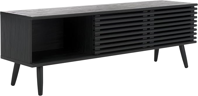 SAFAVIEH Averi TV Stand for up to 65" Flatscreen – Black, 2 Sliding Doors - Image 6