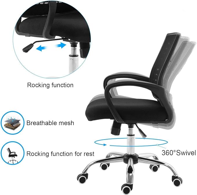 BestOffice Office Chair Ergonomic Cheap Desk Chair Mesh Computer Chair Lumbar - Image 7