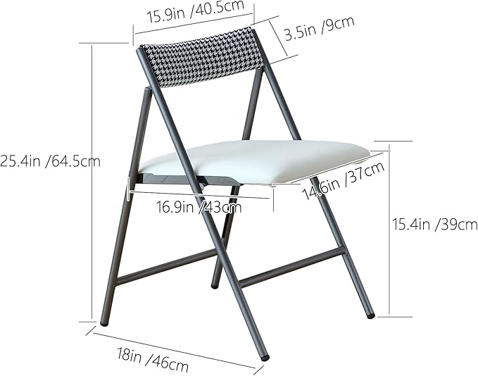 Folding Dining Table Set for 4, Foldable Kitchen Dinner Table and 2 Chairs Set - Image 6
