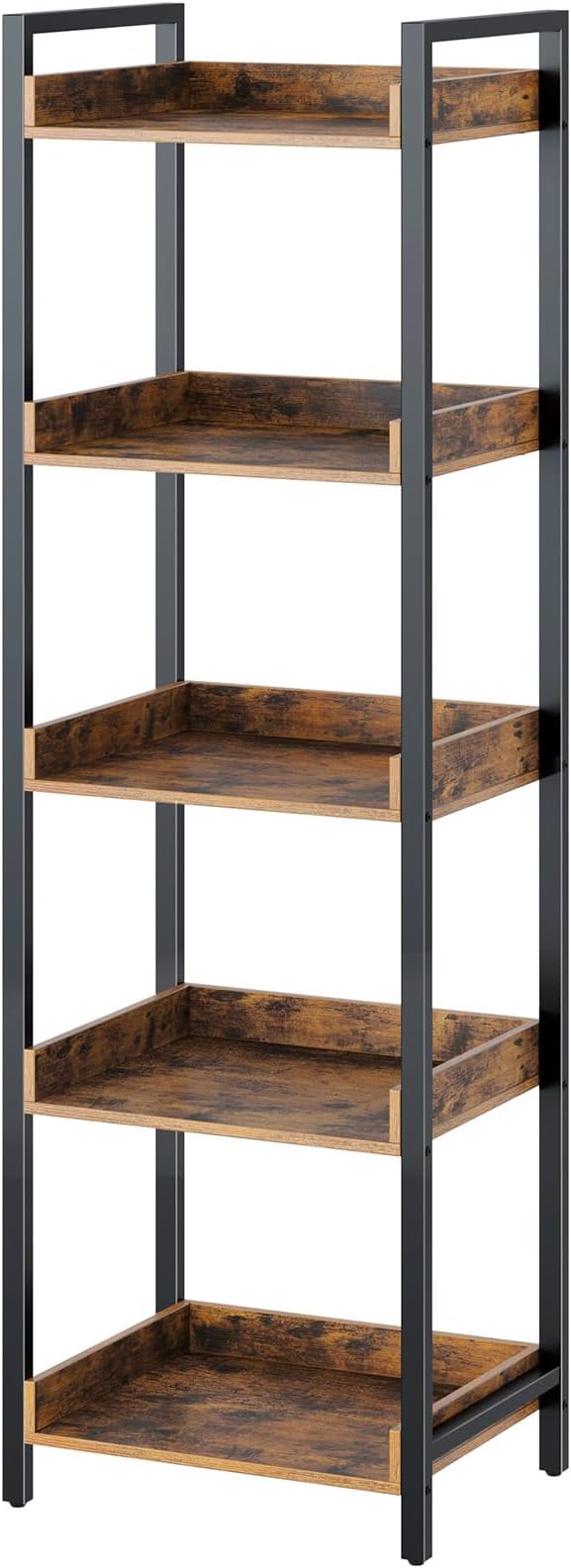 Rolanstar Bookshelf, 5-Tier Storage Rack, Narrow Corner Bookshelf, Display by Rolanstar