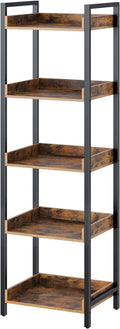 Rolanstar Bookshelf, 5-Tier Storage Rack, Narrow Corner Bookshelf, Display by Rolanstar