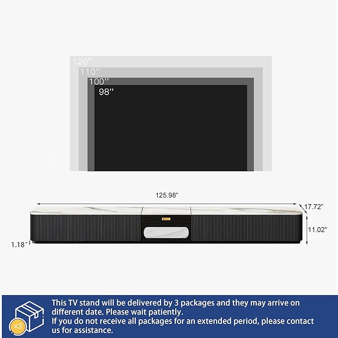 POVISON Fully-Assembled Modern TV Stand - Image 6
