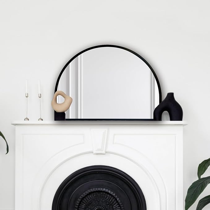 WAMIRRO Minimalist Black Arched Mirror, Window Pane Farmhouse Wall Mirrors Decor - Image 2
