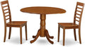 East West Furniture DLML3-SBR-W 3 Piece Kitchen Table Set by EastWestFurniture