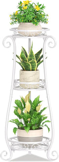 KMOTASUO 3 Tier Metal Plant Stand Indoor, 34 Inch Tall Corner Plant Stands by KMOTASUO