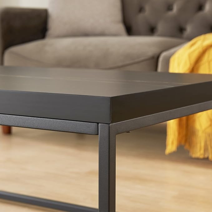 CENSI 18-Inch Black Marble Accent End Table/Side Table - Image 5
