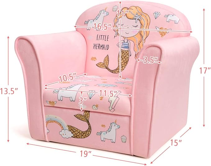 Costzon Kids Couch, Children's Sofa Armrest Chair - Image 3