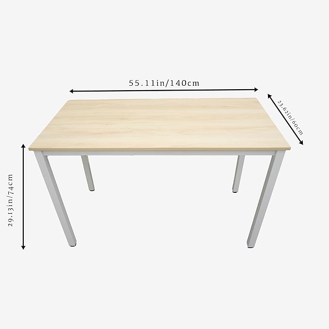55 inch Large Computer Desk Wood, Modern Simple Style Desk - Image 2