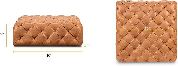 POLY & BARK Turin Ottoman in Full-Grain Pure-Aniline Dyed Italian Tanned - Image 2
