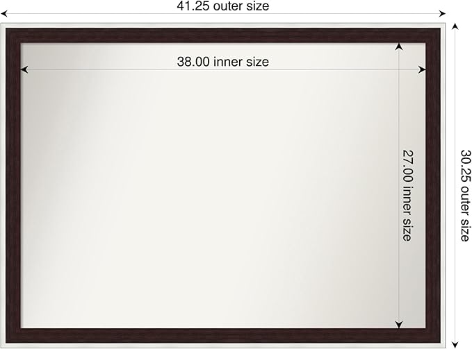Amanti Art Bathroom Mirror for Over Sink, 30x41 Maya Espresso Silver Rectangle - Image 3