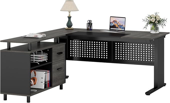 Tribesigns 63 Inch Executive Desk - Image 9