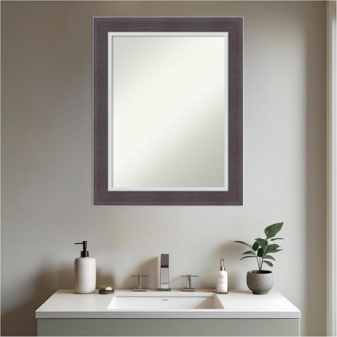 Amanti Art Brown Bathroom Mirror - Image 4