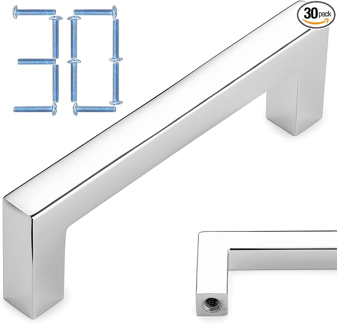 KOOFIZO 30-Pack Solid Square Bar Cabinet Handle by Koofizo