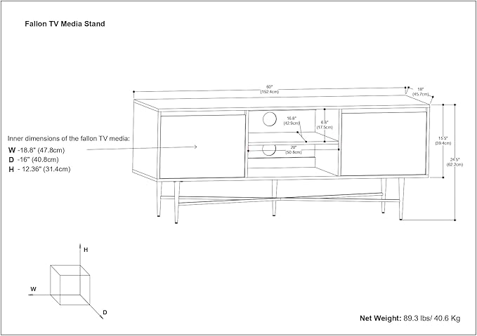 SIMPLIHOME Fallon SOLID MANGO WOOD 60 inch Wide Contemporary TV Media Stand in - Image 3
