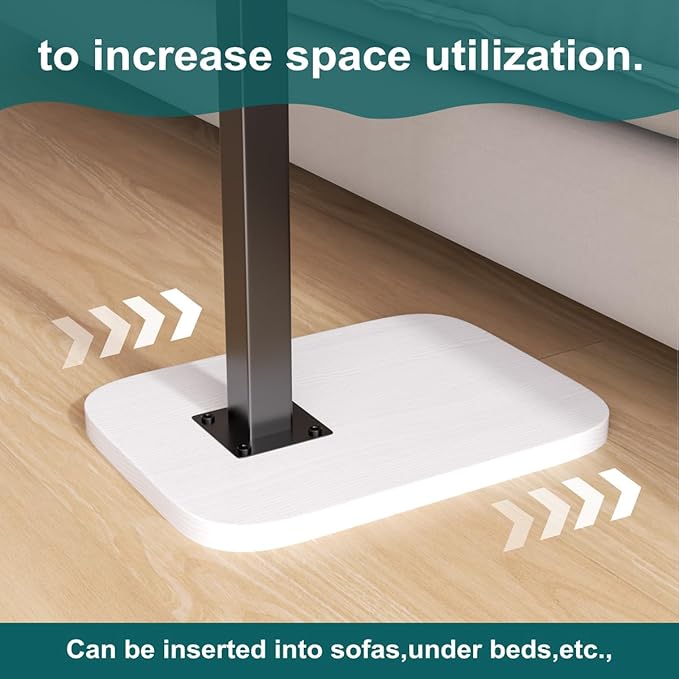 Adjustable Side Table TV Tray, C Shaped End Table, Small Bedside Table - Image 6