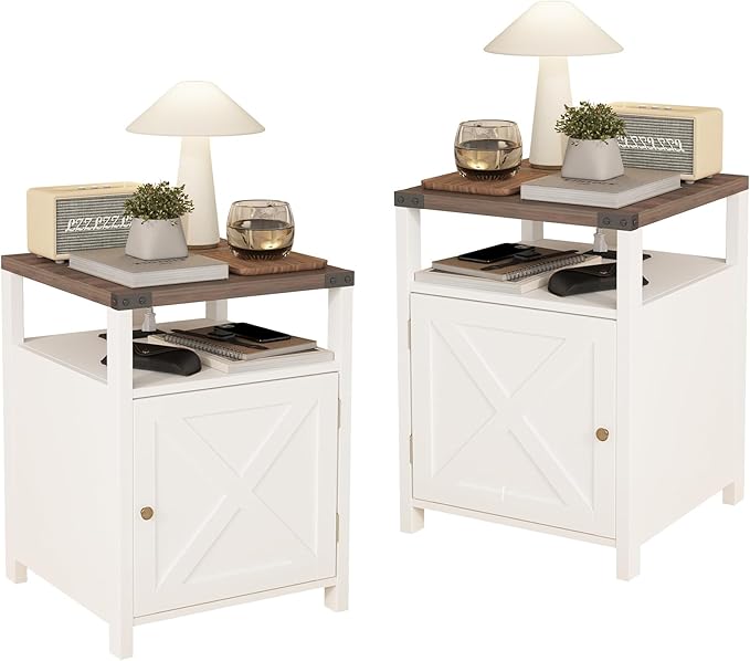 Farmhouse Nightstand Set of 2 by HOME