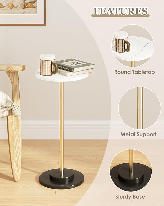 Round Side Table, Small Drink Table - Image 5